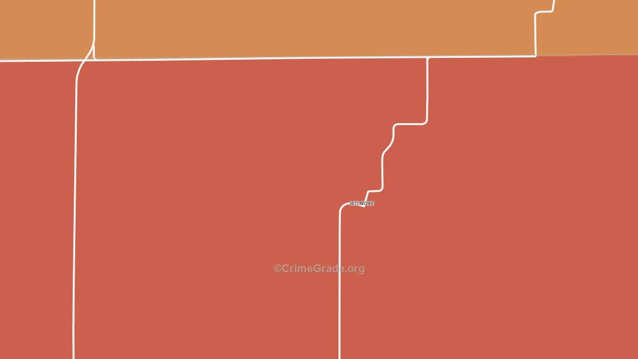 Wilmore, KS Map of Murder Rates