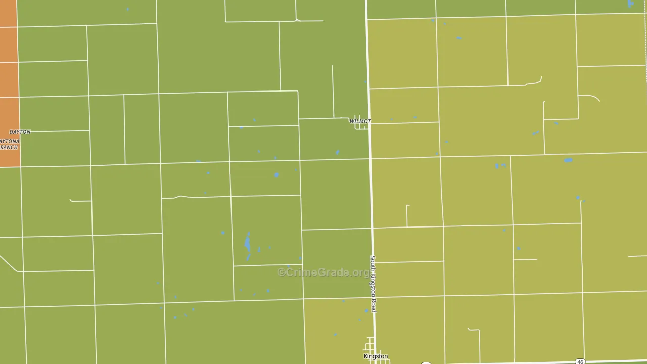 Wilmot, MI Map of Murder Rates