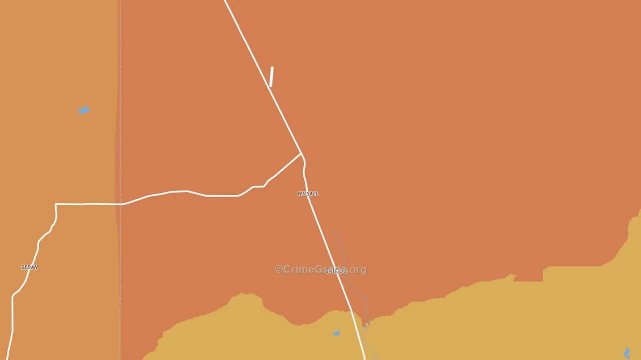 Wilsall, MT Map of Murder Rates