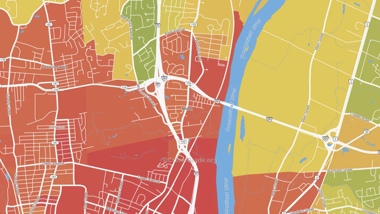 Wilson, CT Map of Murder Rates