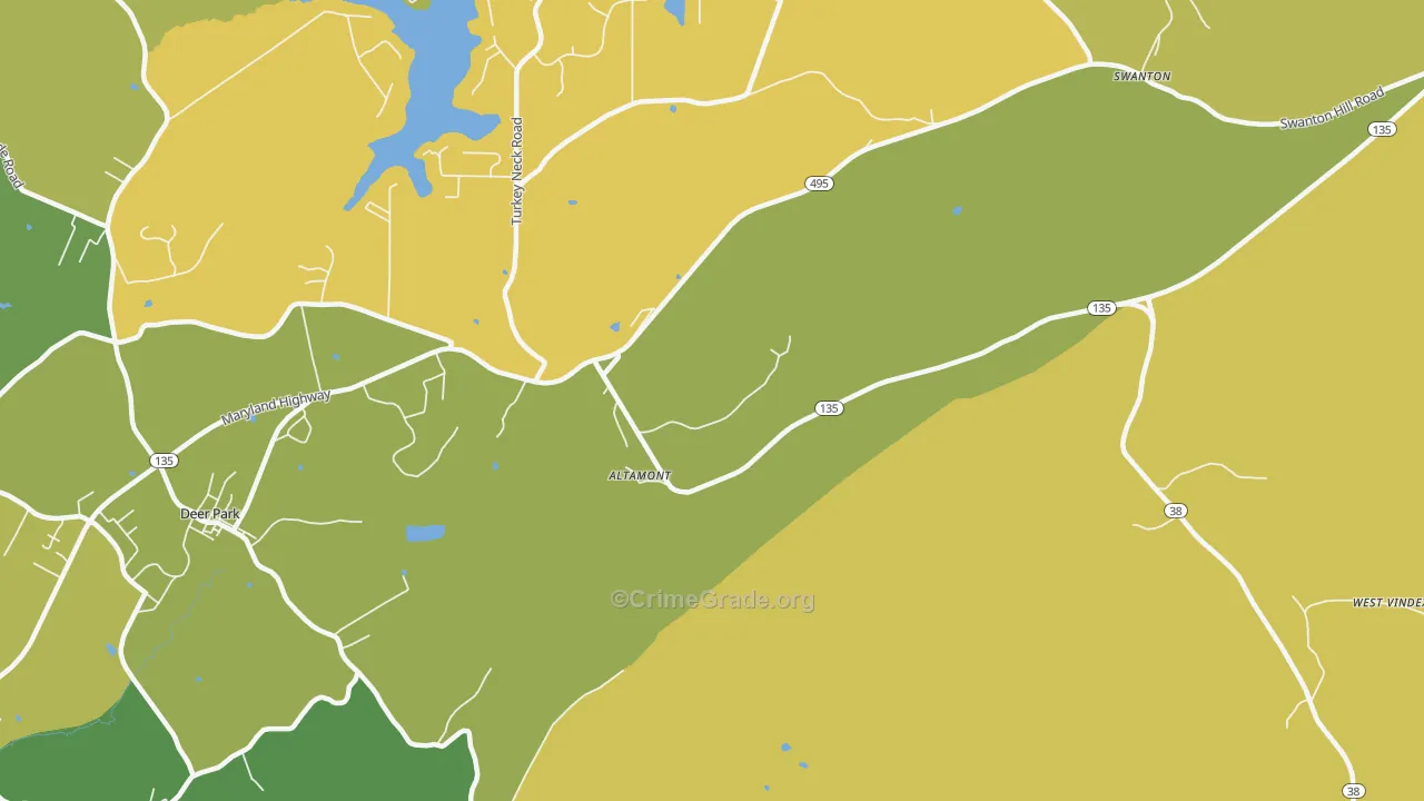 Wilson, MD Map of Murder Rates
