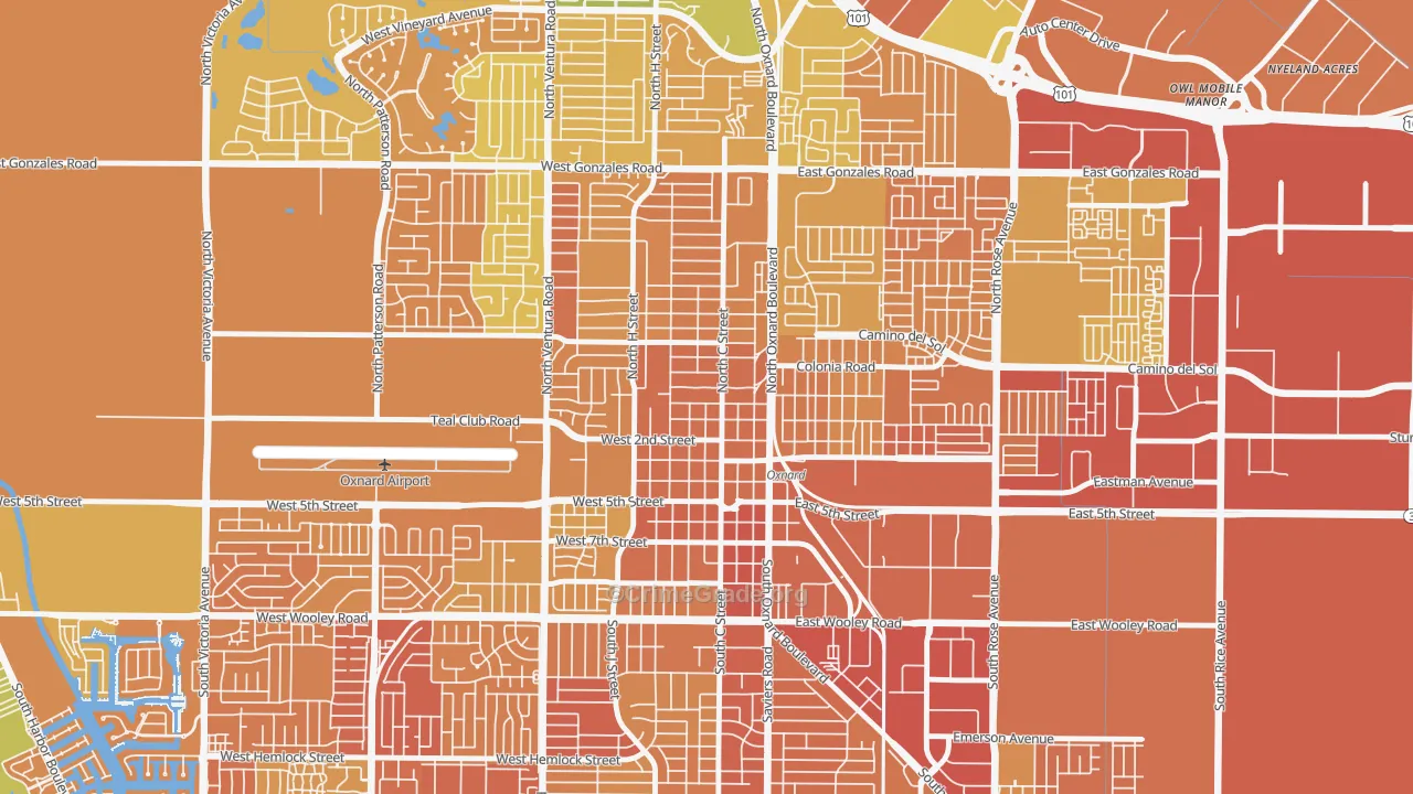 Wilson, Oxnard, CA Map of Murder Rates