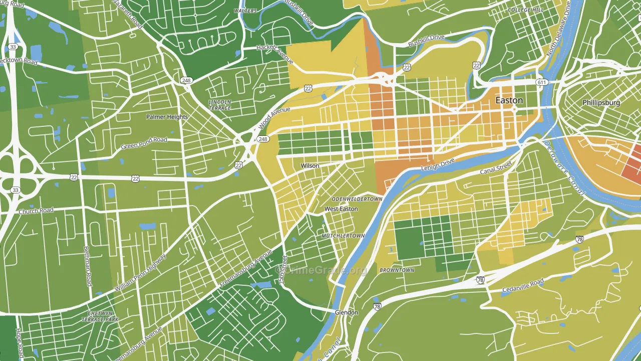 Wilson, PA Map of Murder Rates