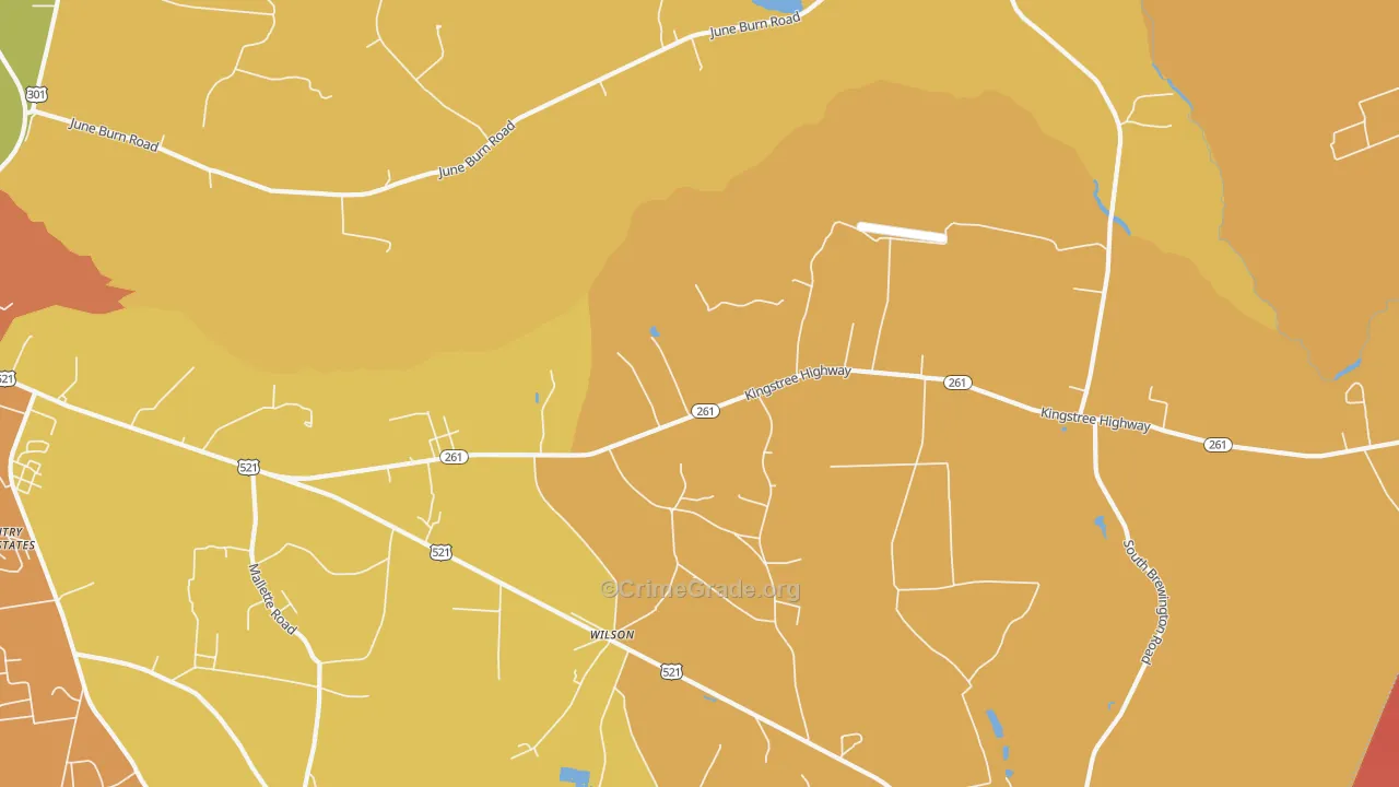 Wilson, SC Map of Murder Rates