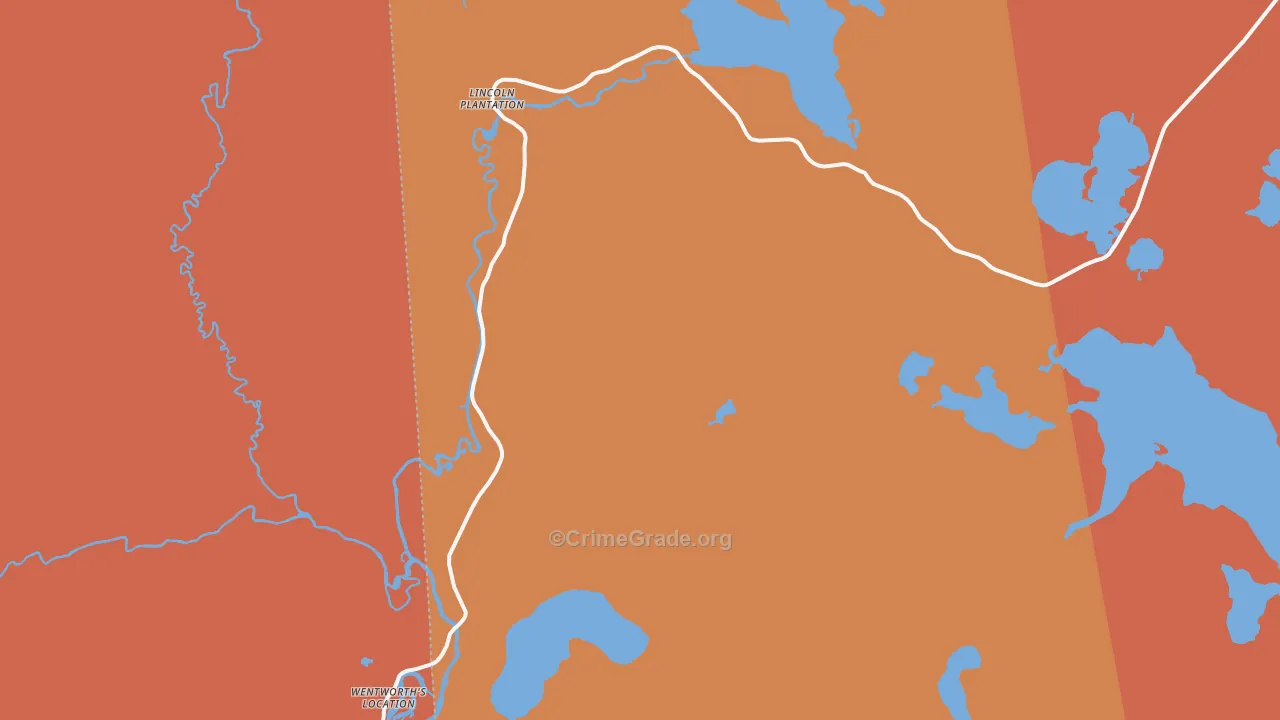 Wilsons Mills, ME Map of Murder Rates