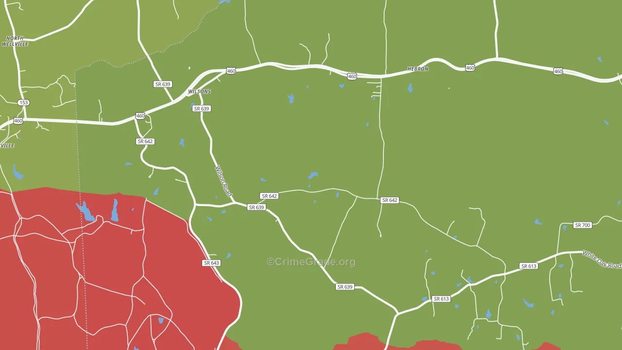 Wilsons, VA Map of Murder Rates