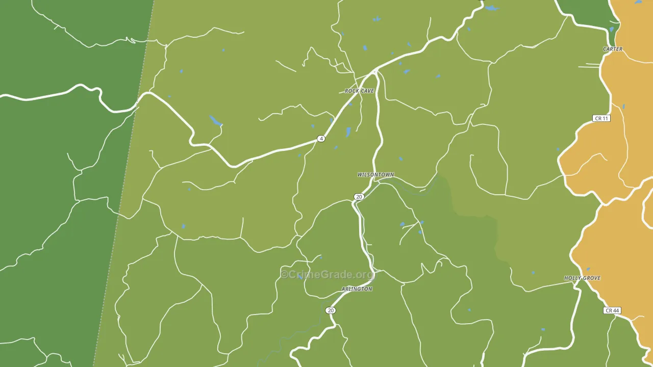 Wilsontown, WV Map of Murder Rates