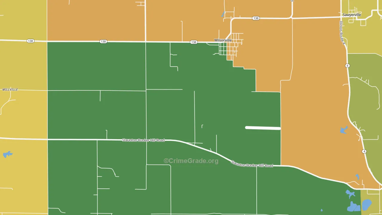 Wilsonville, IL Map of Murder Rates
