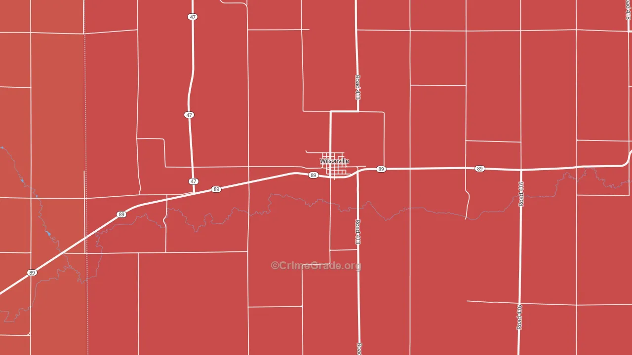 Wilsonville, NE Map of Murder Rates