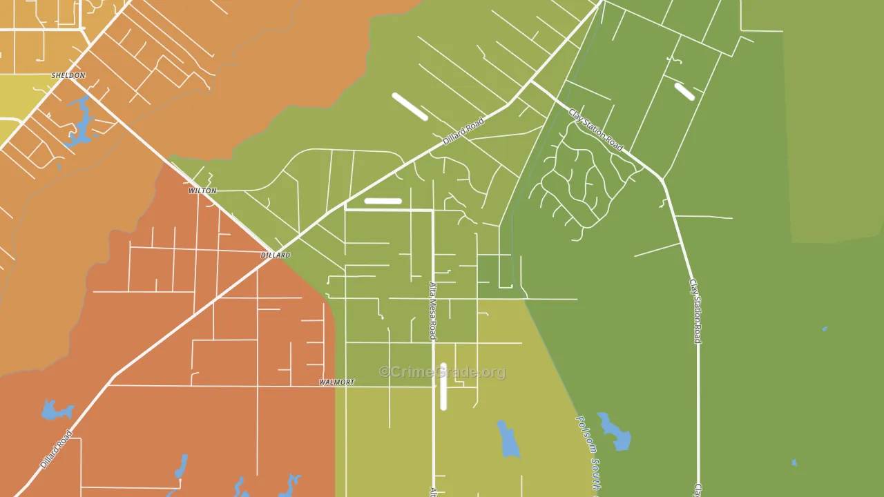 Wilton, CA Map of Murder Rates