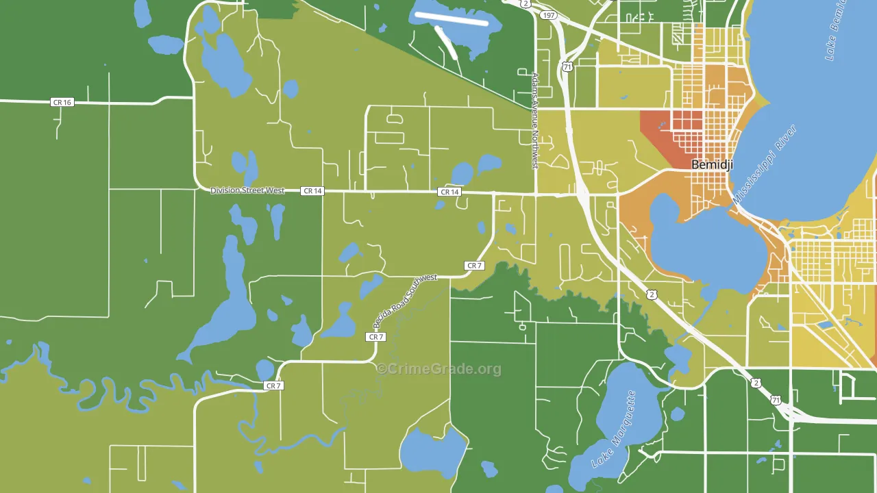 Wilton, MN Map of Murder Rates