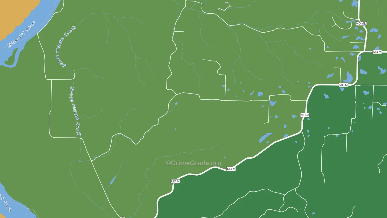 Wilton, MO Map of Murder Rates