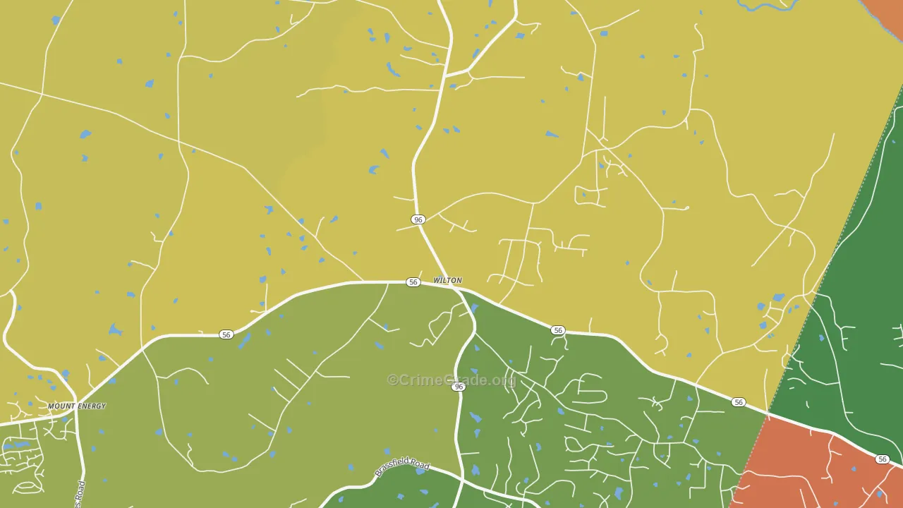 Wilton, NC Map of Murder Rates