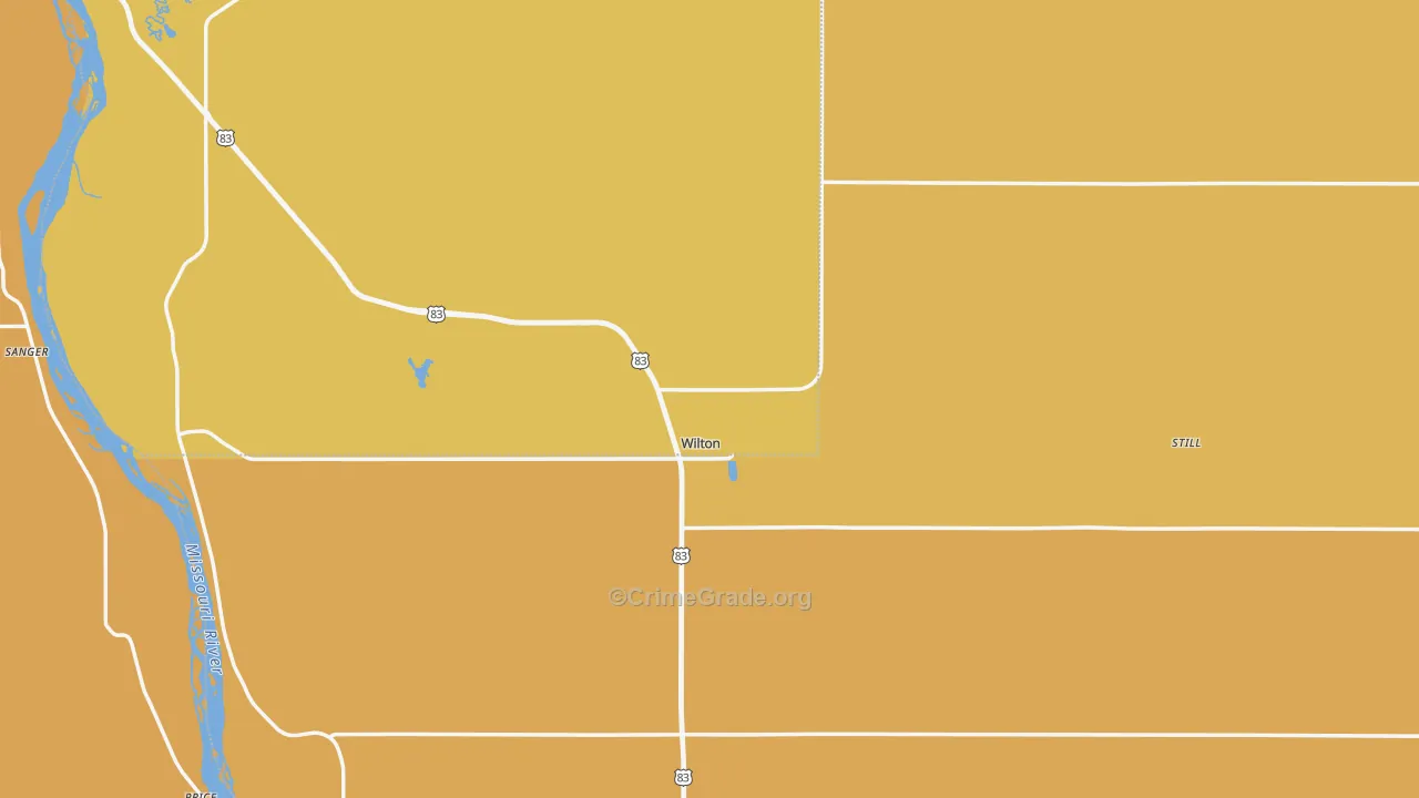 Wilton, ND Map of Murder Rates