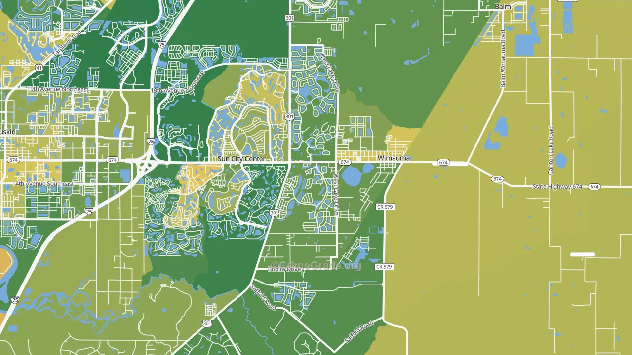 Wimauma, FL Map of Murder Rates