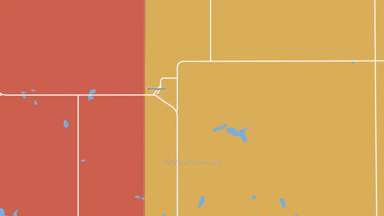 Wimbledon, ND Map of Murder Rates