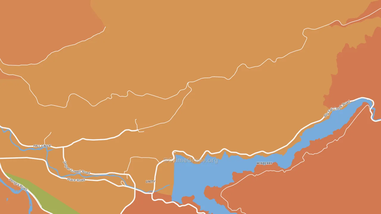 Winberry, OR Map of Murder Rates