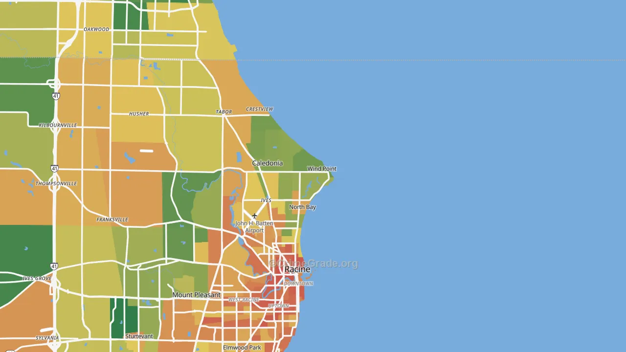Wind Point, WI Map of Murder Rates