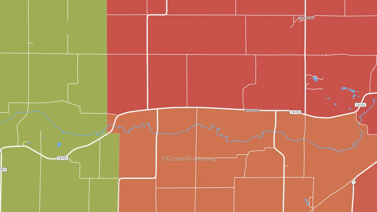 Windham, IA Map of Murder Rates
