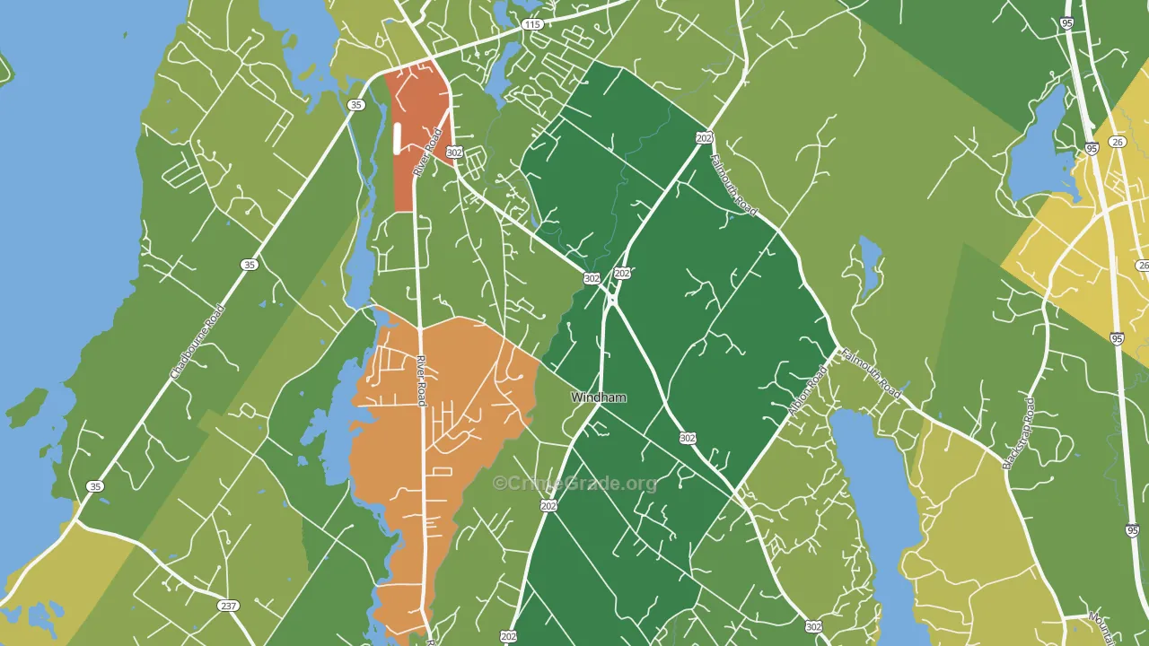 Windham, ME Map of Murder Rates