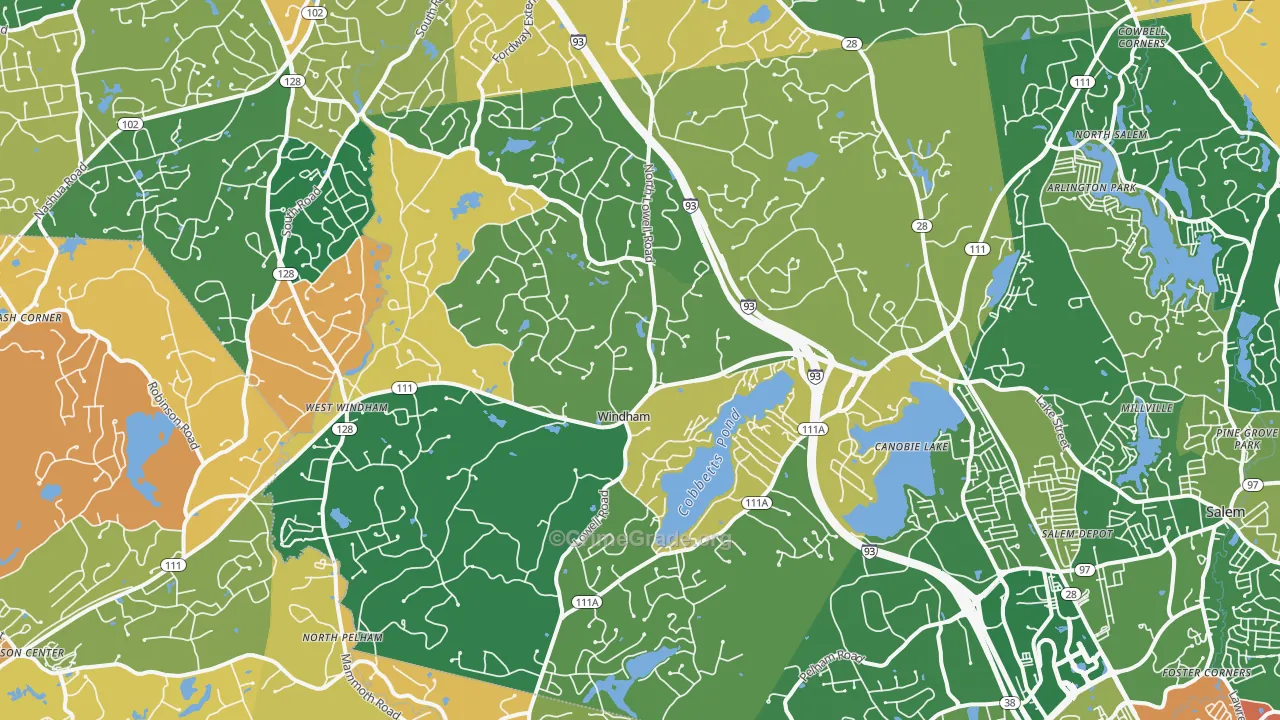 Windham, NH Map of Murder Rates