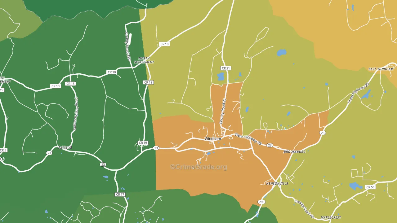 Windham, NY Map of Murder Rates