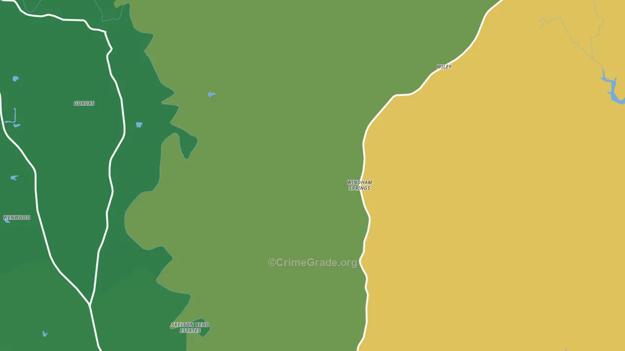 Windham Springs, AL Map of Murder Rates
