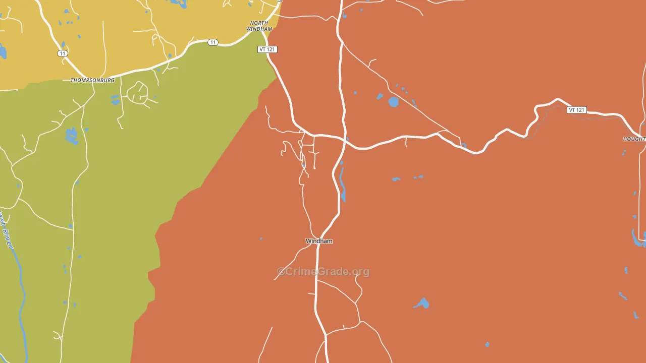 Windham, VT Map of Murder Rates