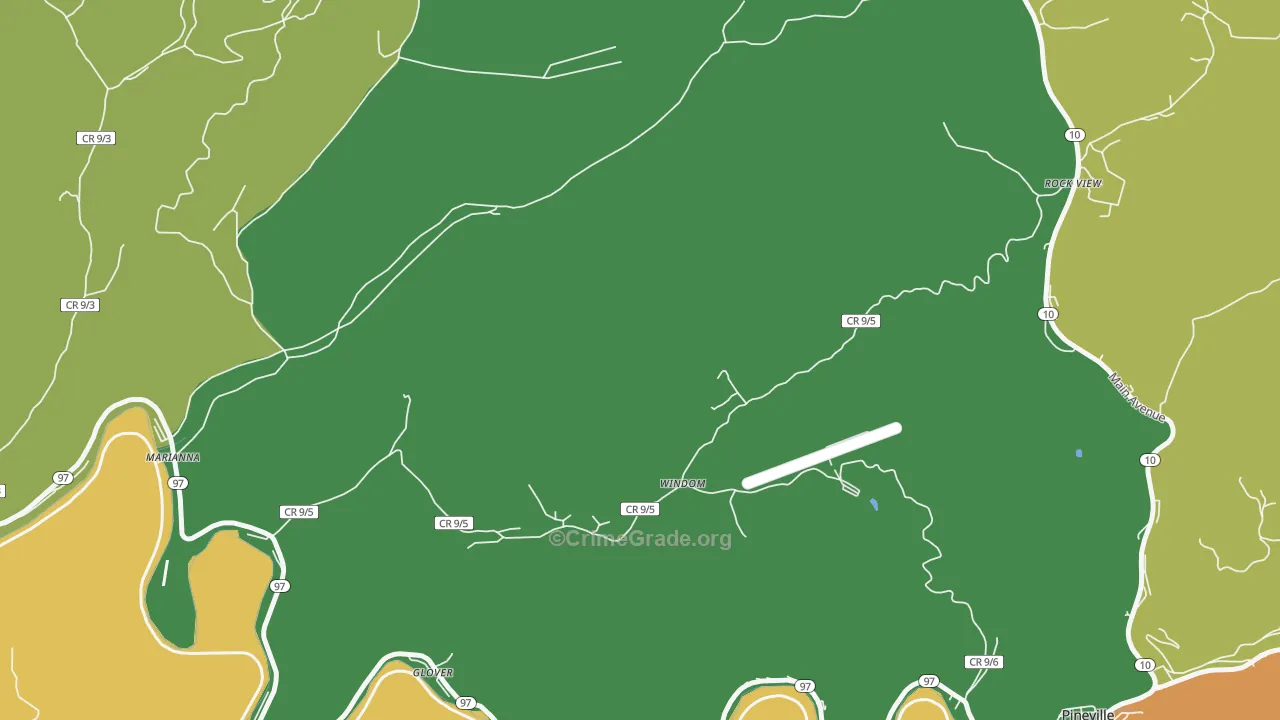 Windom, WV Map of Murder Rates