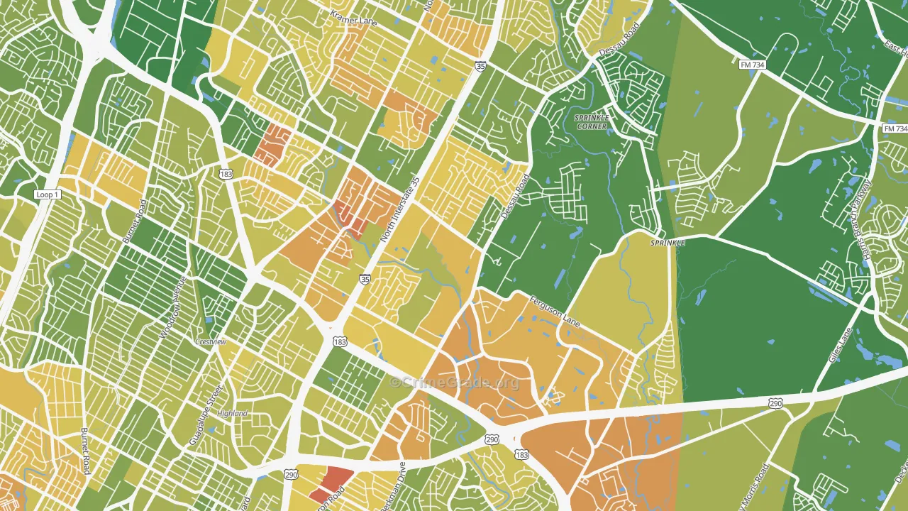 Windsor Hills, Austin, TX Map of Murder Rates