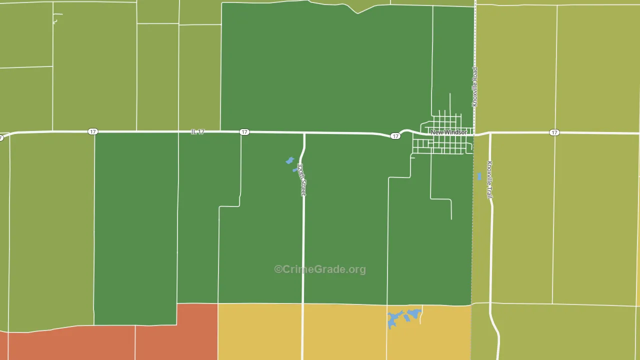 Windsor Mercer County, IL Map of Murder Rates