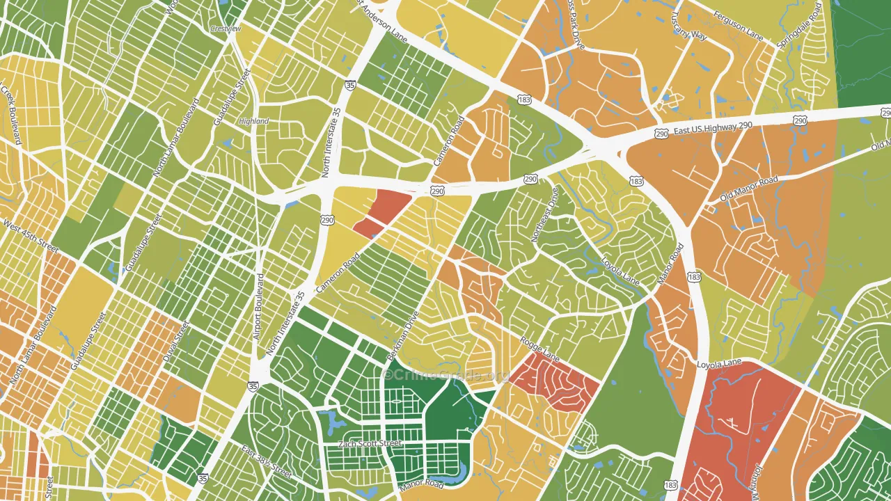 Windsor Park, Austin, TX Map of Murder Rates