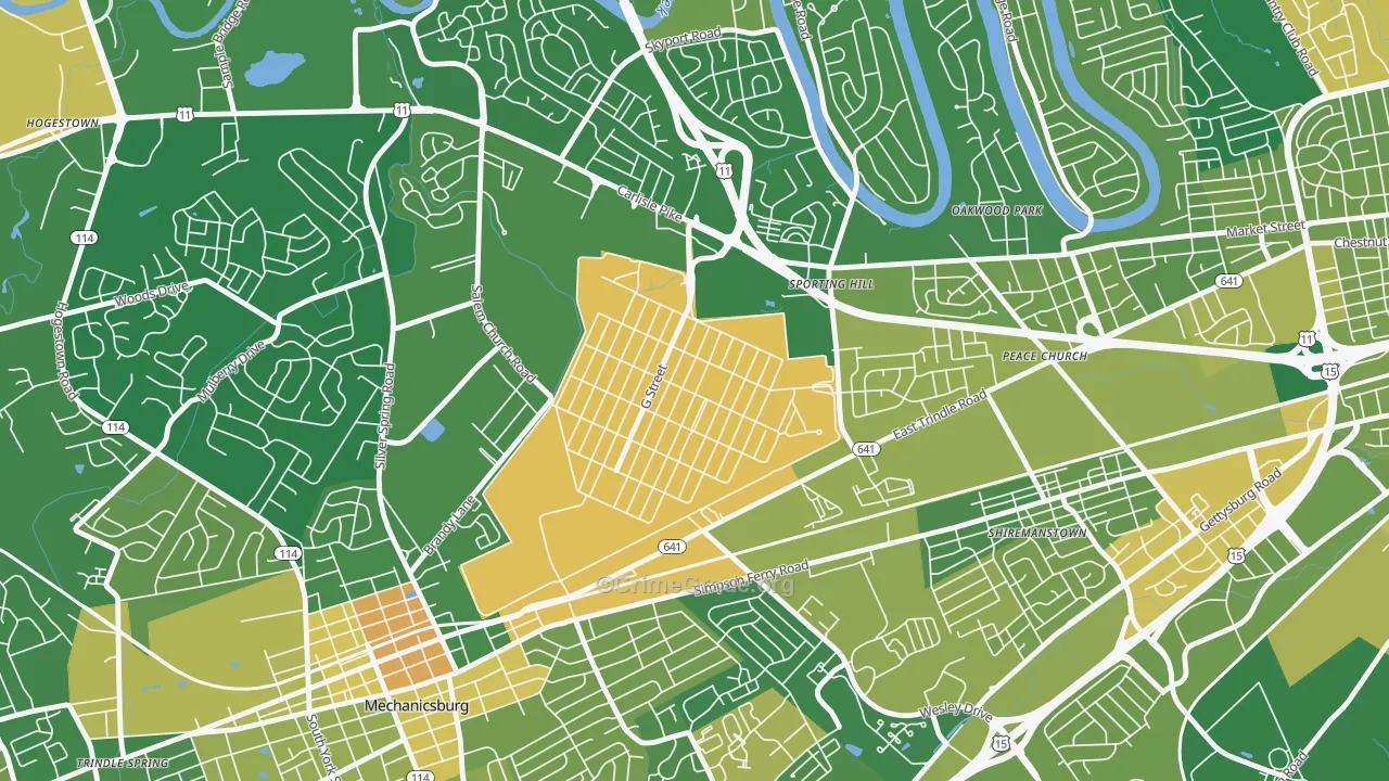 Windsor Park, PA Map of Murder Rates