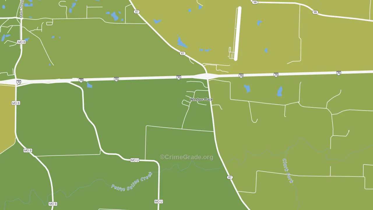 Windsor Place, MO Map of Murder Rates
