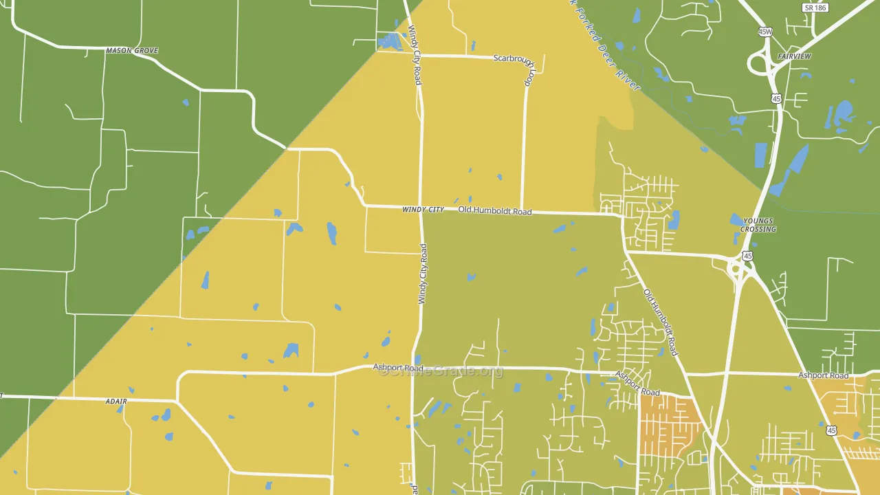 Windy City, TN Map of Murder Rates