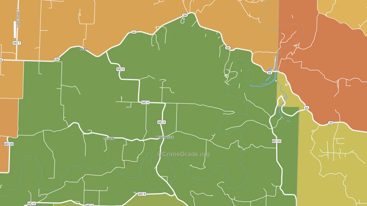Windyville, MO Map of Murder Rates