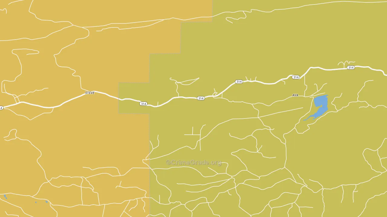 Wing, AR Map of Murder Rates