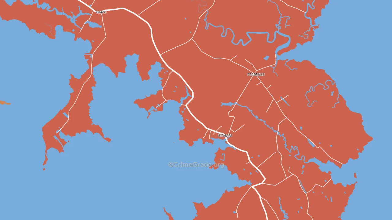 Wingate, MD Map of Murder Rates