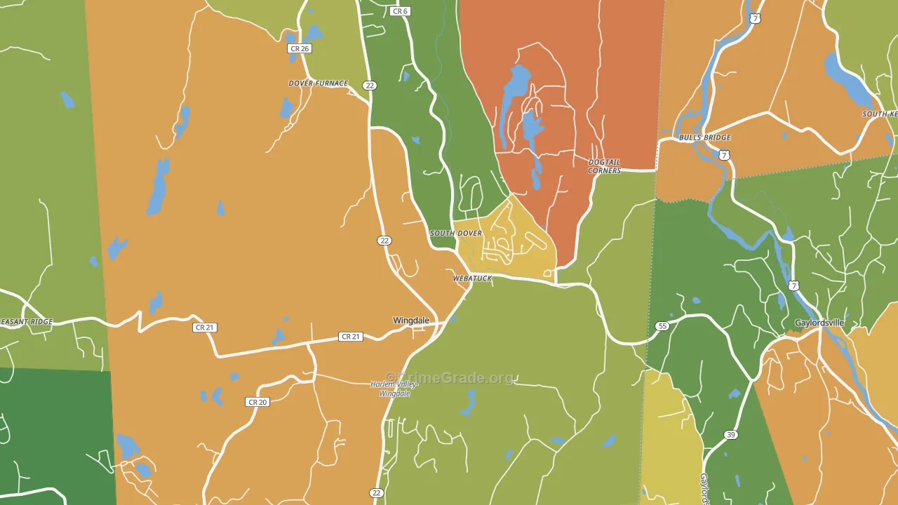 Wingdale, NY Map of Murder Rates