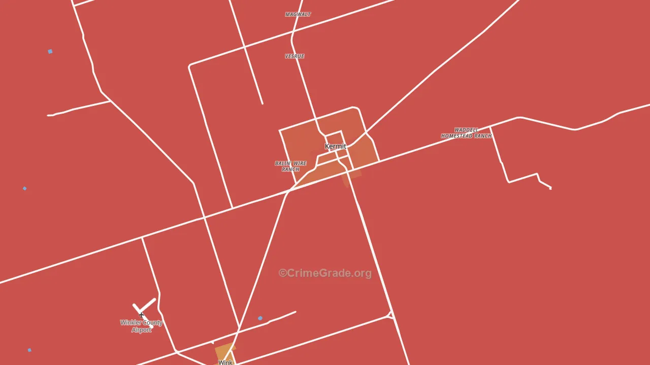 Winkler County, TX Map of Murder Rates
