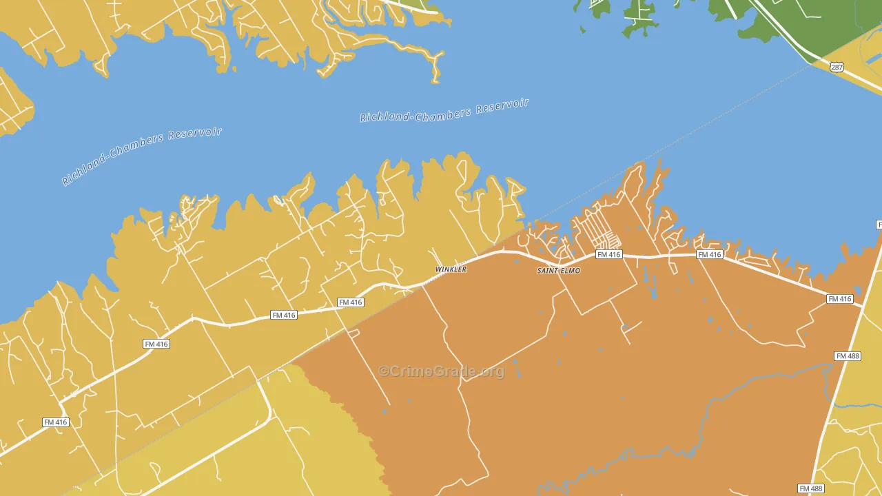 Winkler, TX Map of Murder Rates