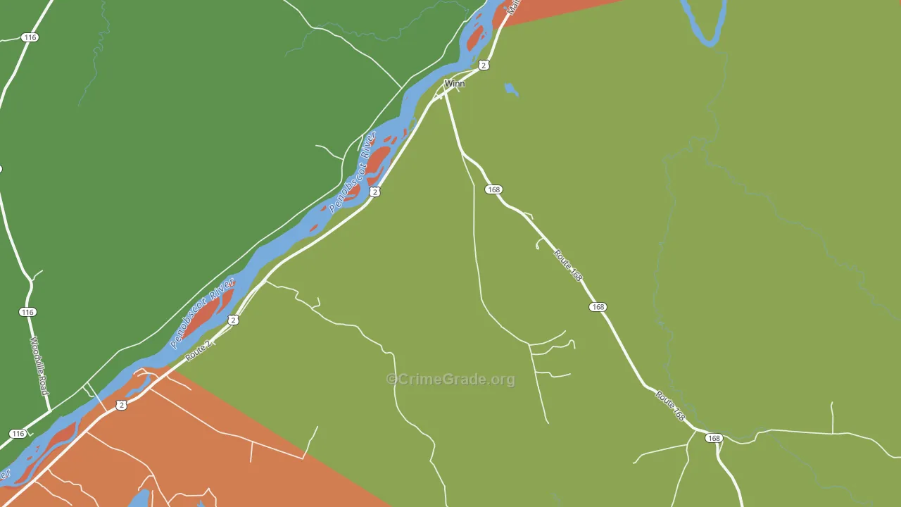 Winn, ME Map of Murder Rates