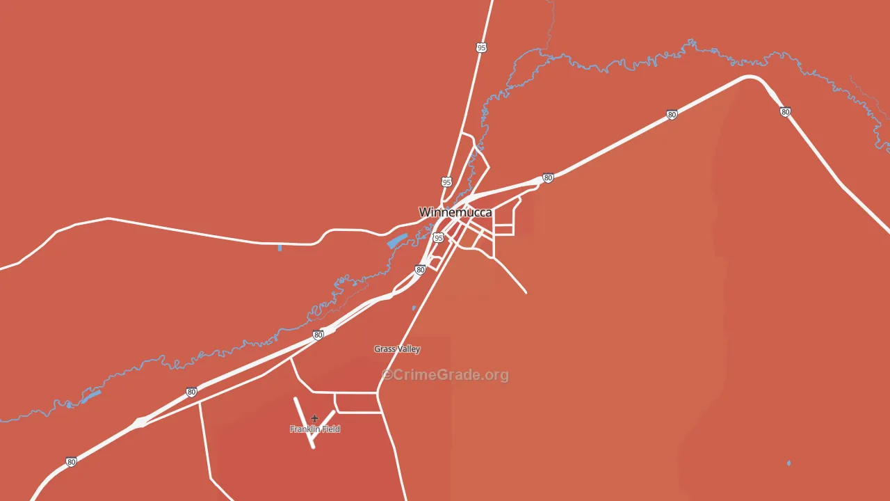 Winnemucca, NV Map of Murder Rates
