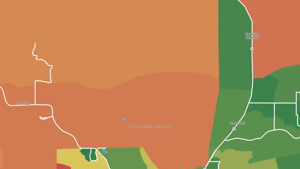 Winona, AZ Map of Murder Rates