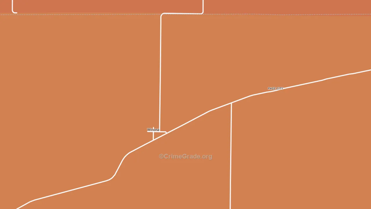 Winona, KS Map of Murder Rates