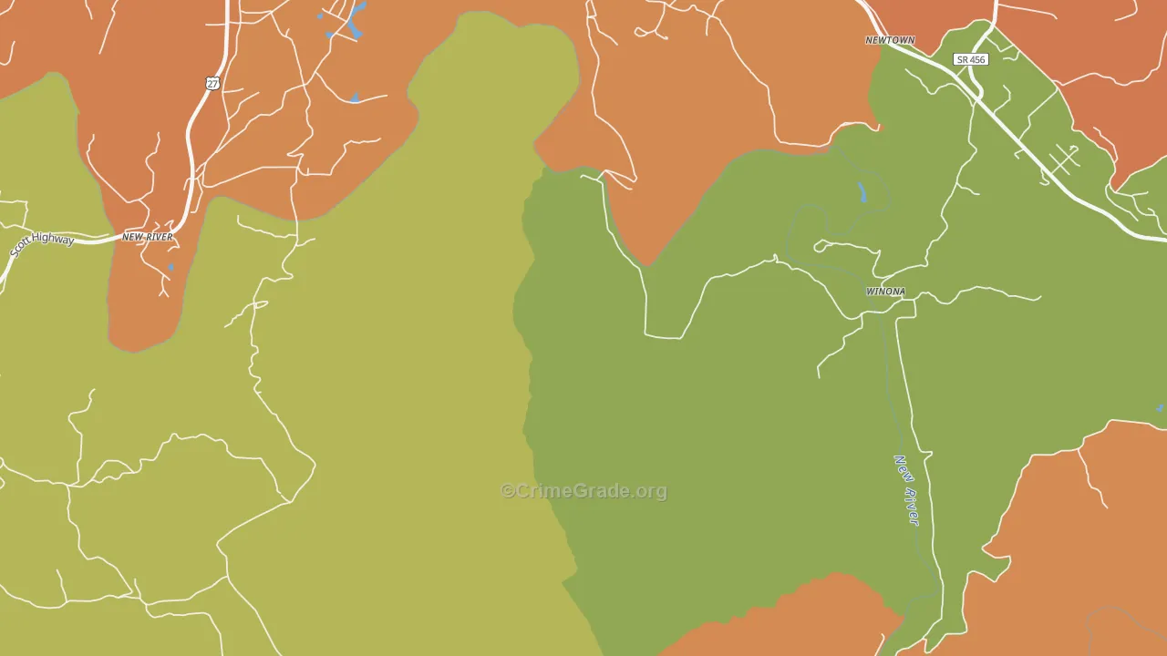 Winona, TN Map of Murder Rates