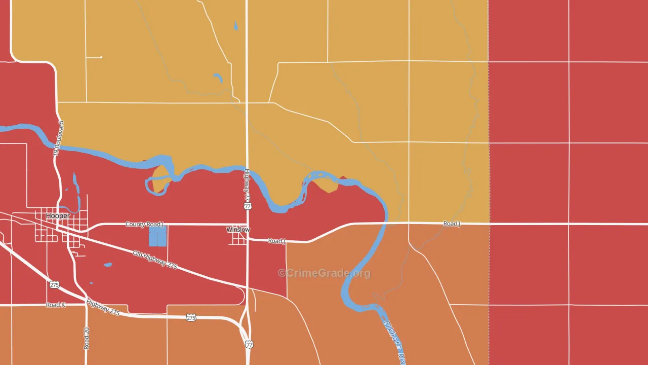Winslow, NE Map of Murder Rates