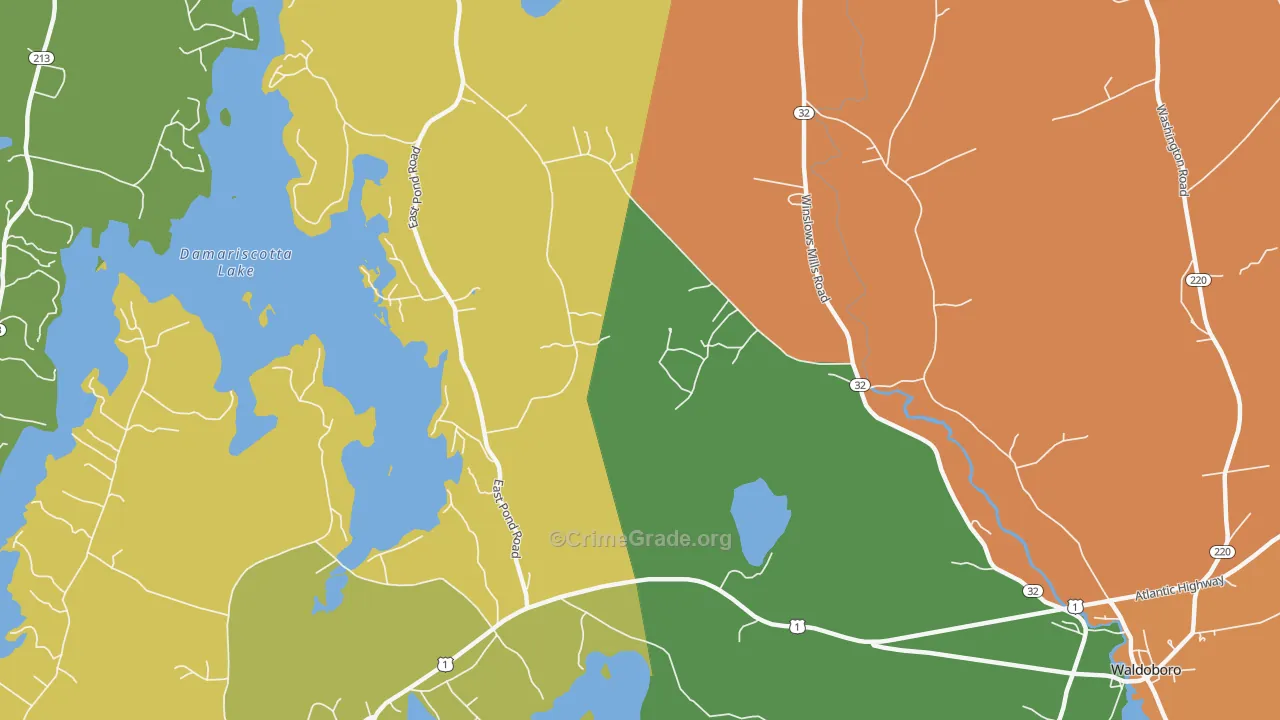 Winslows Mills, ME Map of Murder Rates