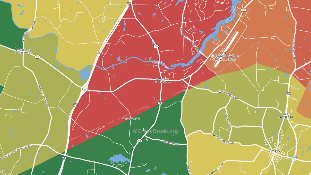 Winstead Crossroads, NC Map of Murder Rates