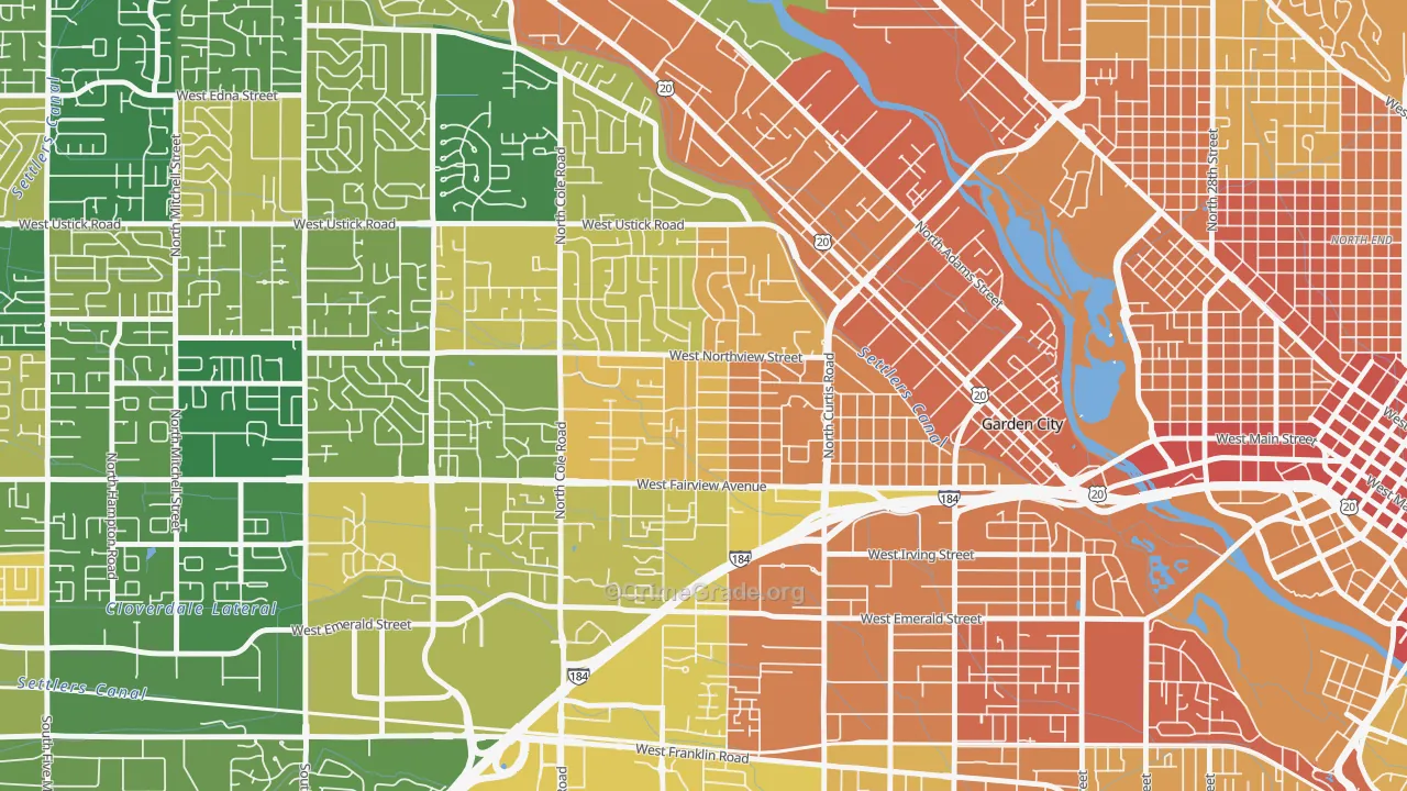 Winstead Park, Boise, ID Map of Murder Rates